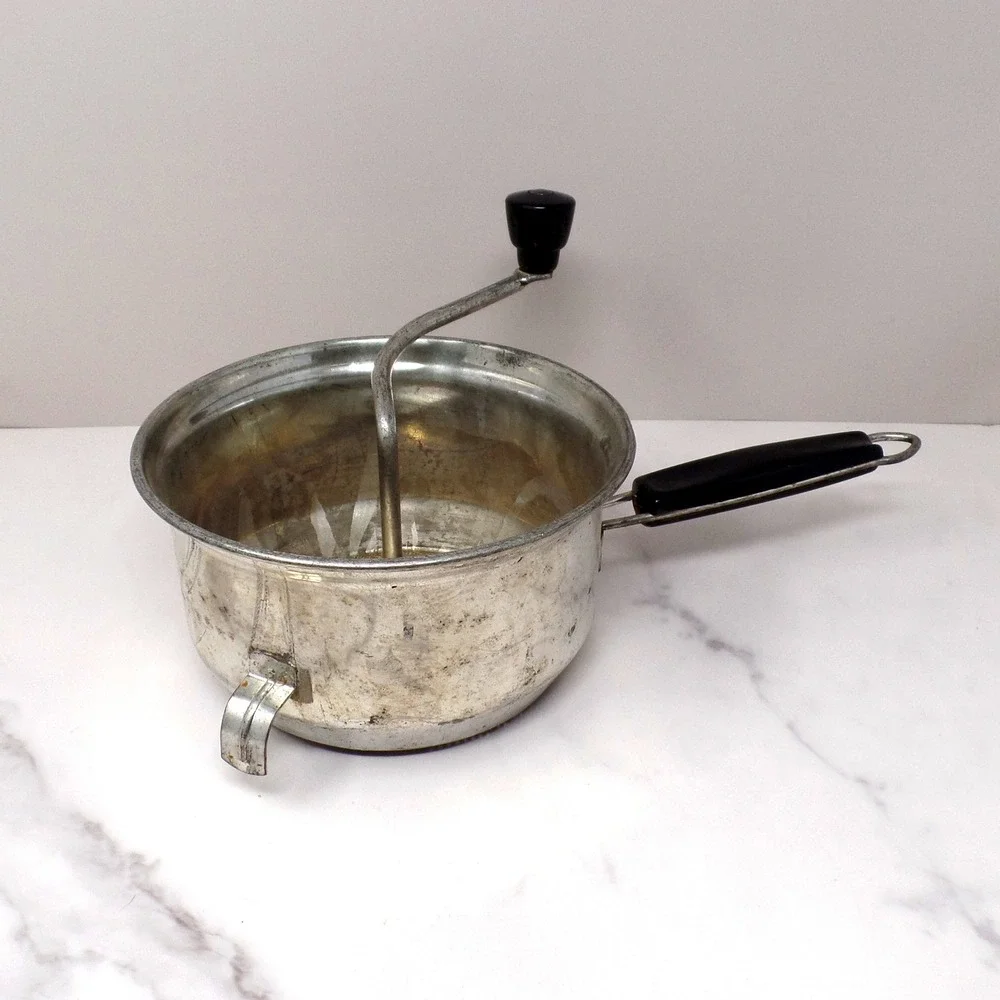 Vintage Foley Food Mill with Black Bakelite Handle and Knob (1950s)